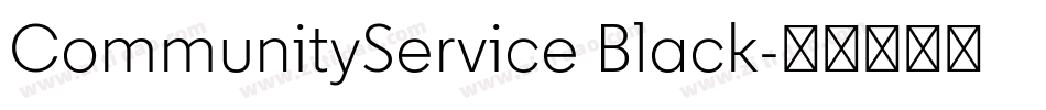 CommunityService Black字体转换